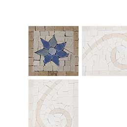 Rustic Tulip Flower Mosaic Corner