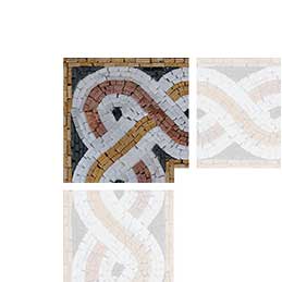 Bronze Spirals Corner Mosaic Artwork