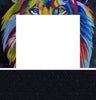 Arte del león arcoíris - Chimenea de mosaico