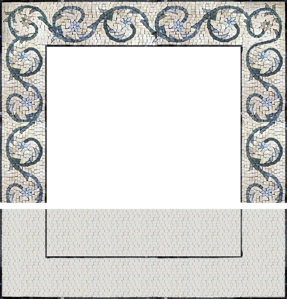 Mosaic Fireplace - Vine Pattern