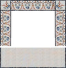 Arte em mosaico de borda de lareira