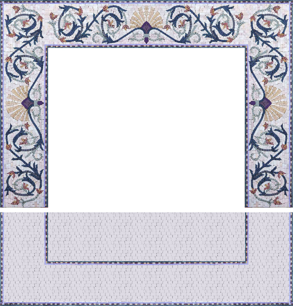 Geometric Pattern Mantel Mosaic
