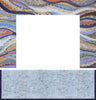 Lareira de mosaico de azulejos coloridos com ondas pastel