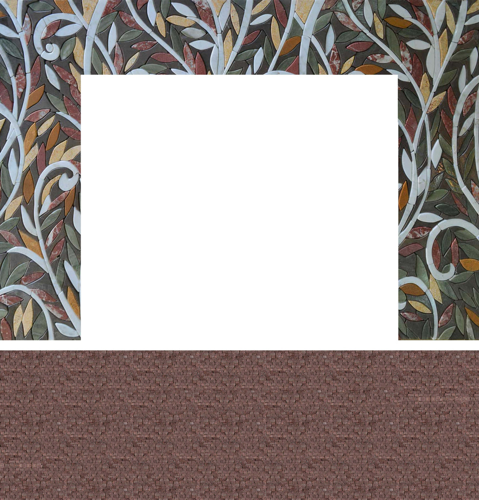 Hera emaranhada - mosaico na lareira