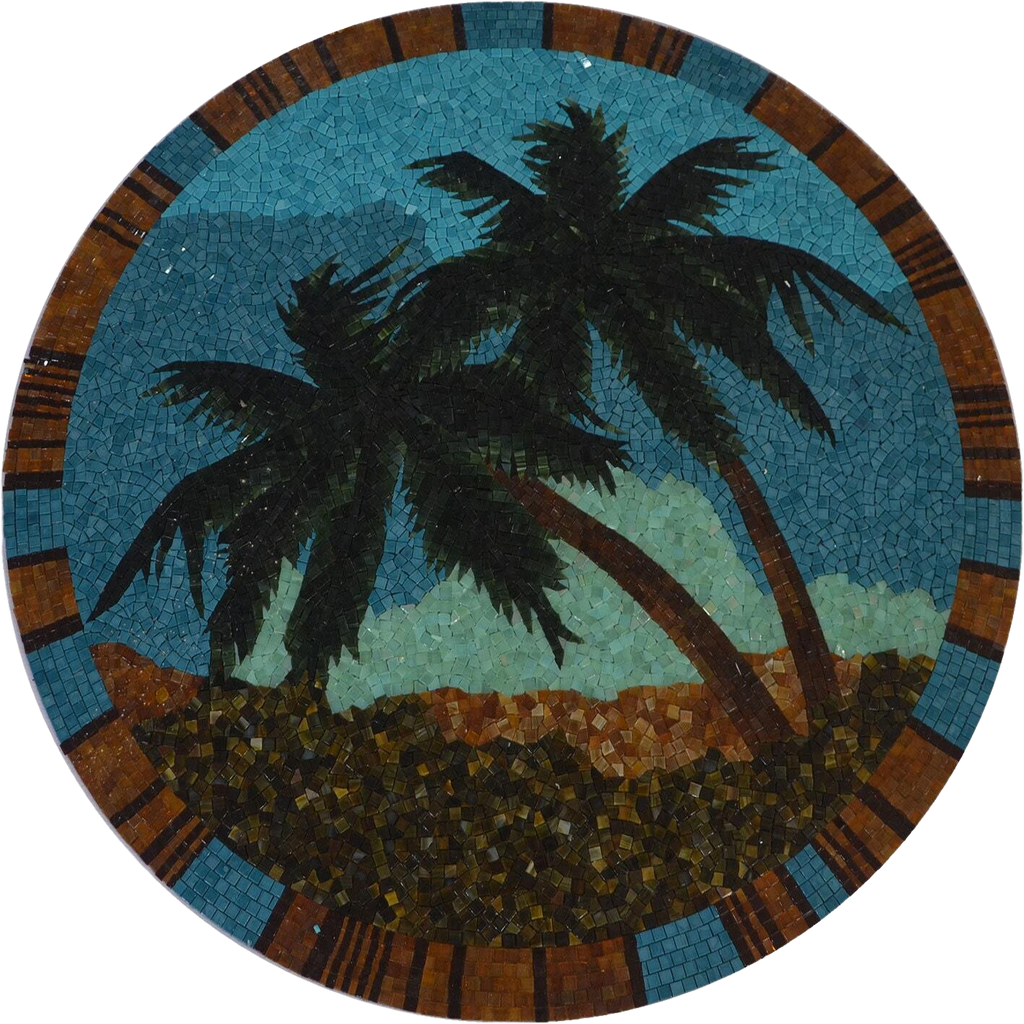 Mosaico di vetro - Palm Tree Paradise