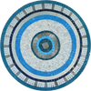 Medallón Mosaico Azul - Arte Mosaico