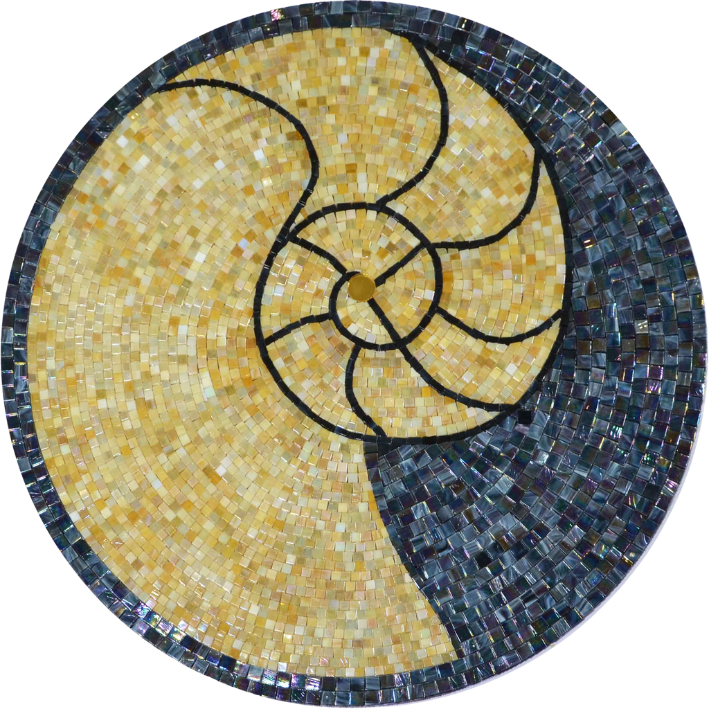 Mosaico de conchas marinas - Mosaico náutico