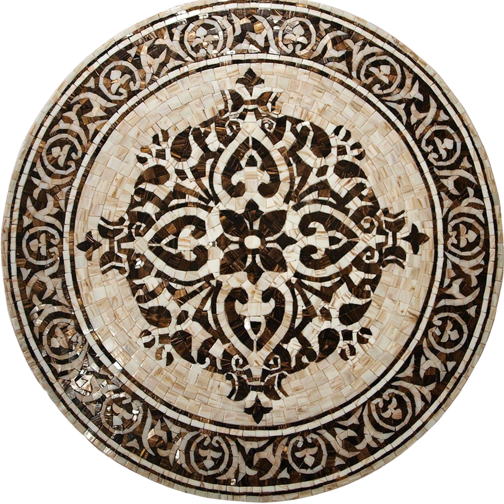 Medallón de mosaico llamativo
