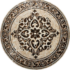 Medallón de mosaico llamativo