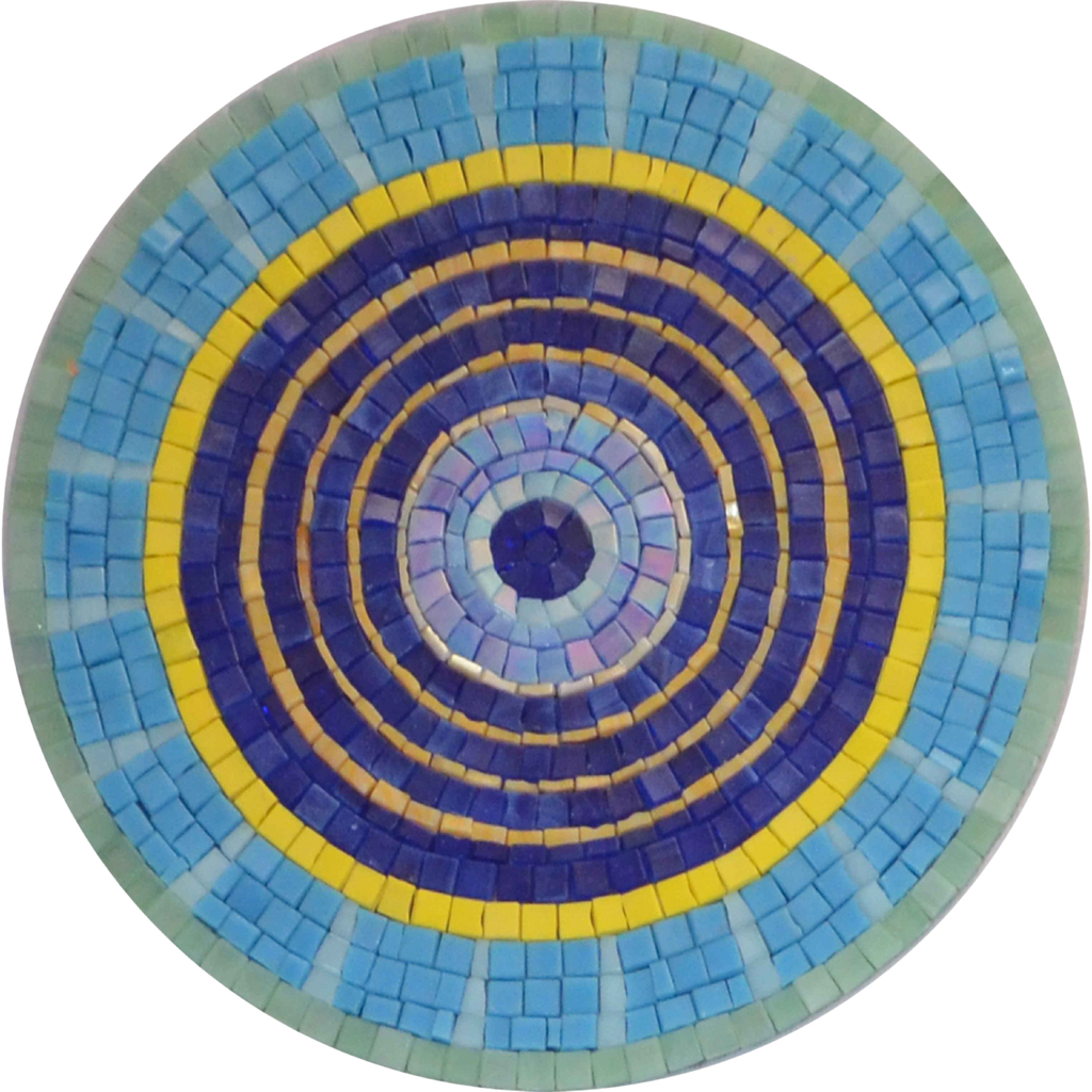 Medaglione a mosaico - Mosaico con motivo a illusione