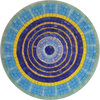 Medallón de mosaico - Mosaico de patrón de ilusión