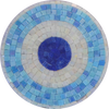 Medalhão de mosaico de vidro - Arte em mosaico