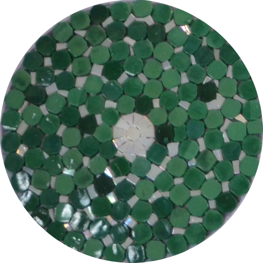 Mosaico medallón verde - Arte mosaico