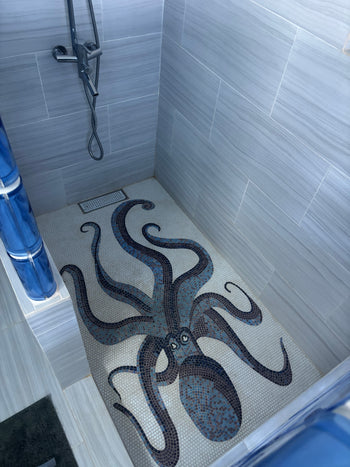 Glass Octopus - Swimming Pool Mosaics