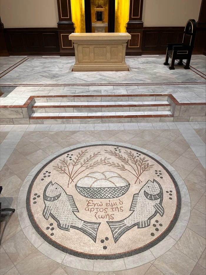 Food Groups Design - Mosaic Marble Luxury Handcrafted Stone Art - Mesh Backing