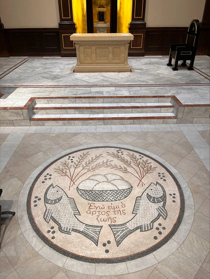 Food Groups Design - Mosaic Marble Luxury Handcrafted Stone Art - Mesh Backing