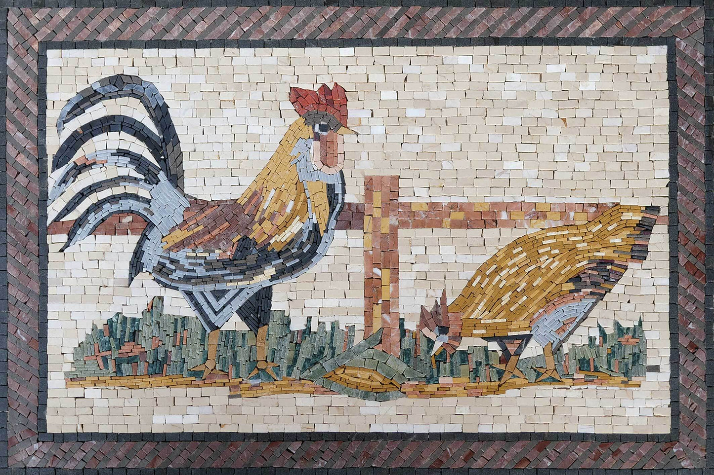 Mosaic Kitchen Backsplash- Lordly Rooster