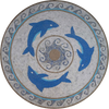 Mosaico delfino - Piastrella per piscina art