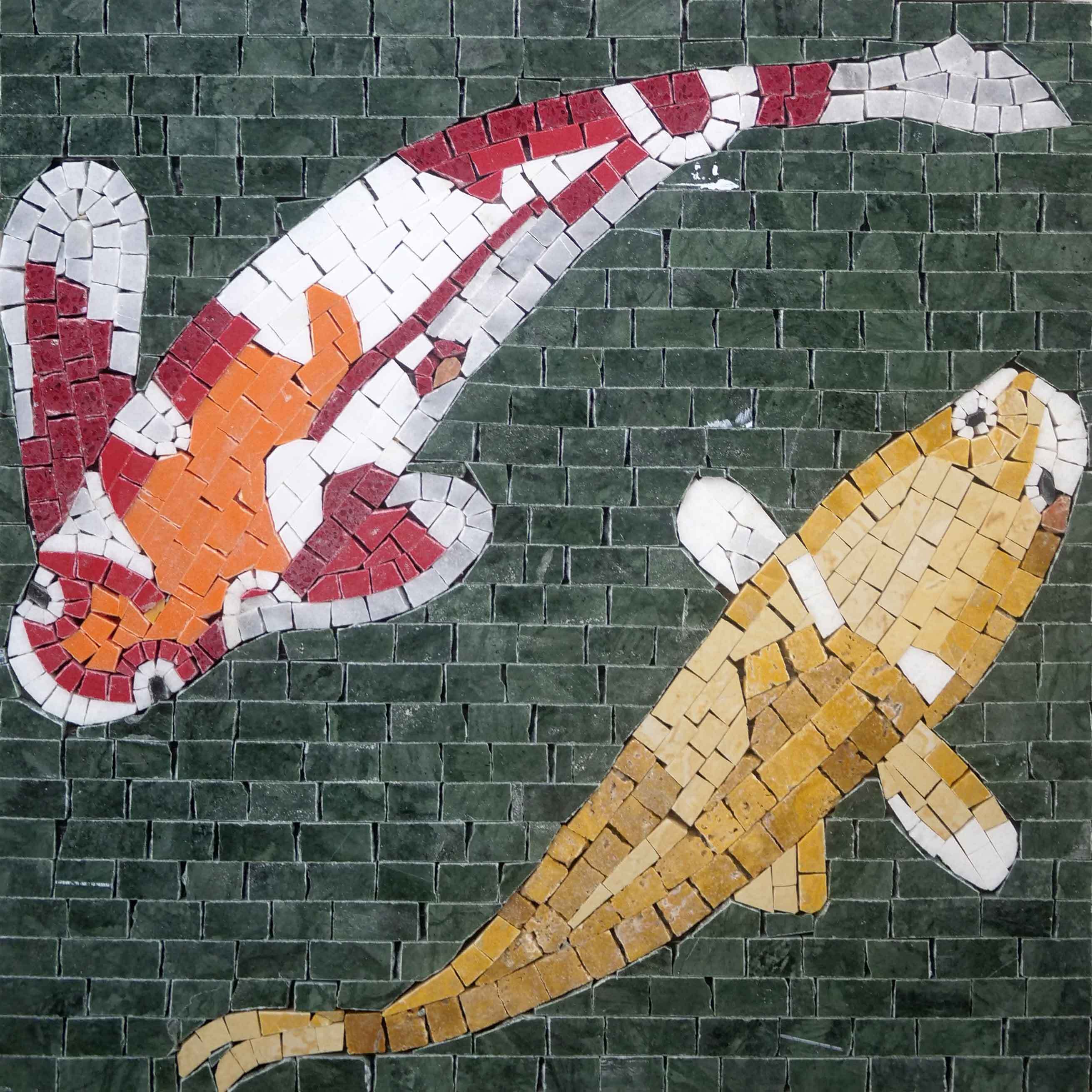Mosaïque de piscine médaillon Dauphins | Soldes – Mozaico Mosaïque de piscine médaillon Dauphins | Soldes – Mozaico