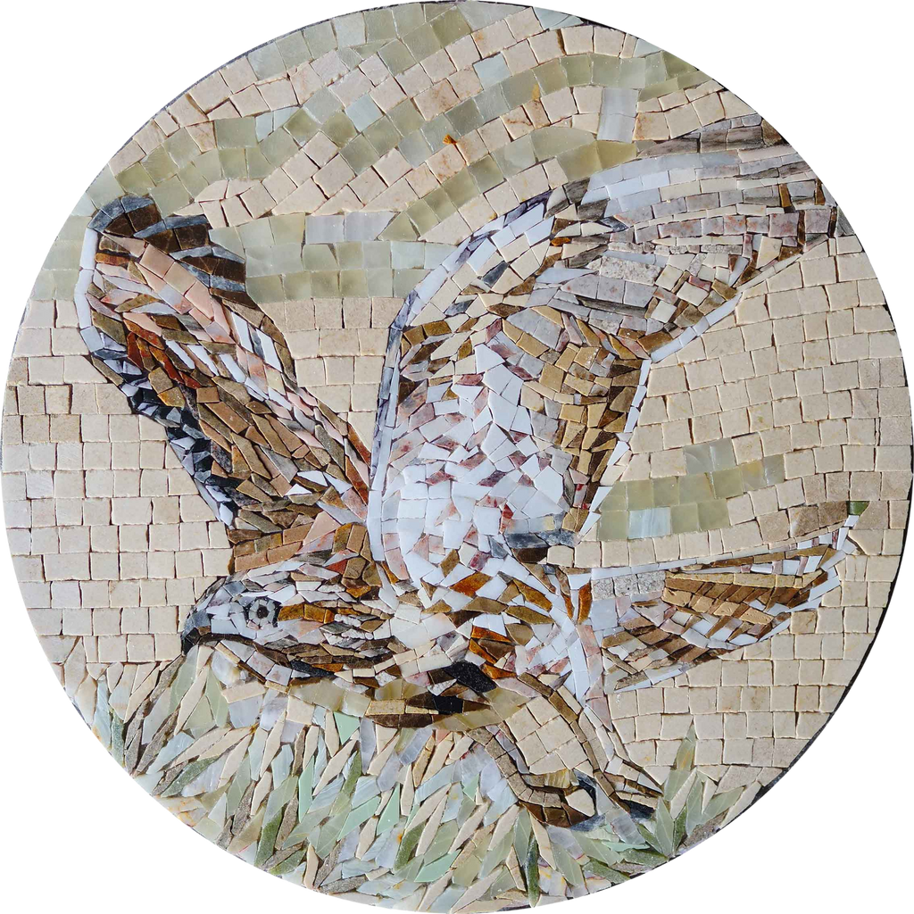 Uccello volante - Mosaico di uccelli