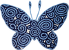 Obra de mosaico - La mariposa azul