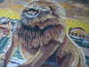 Leão que ruge - desenho em mosaico