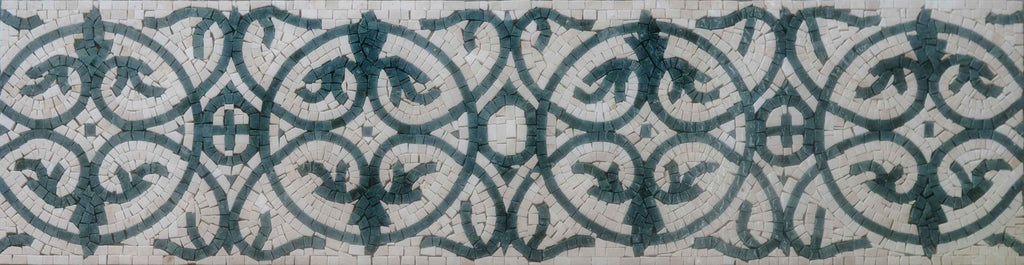 Borda de padrão de mosaico artístico
