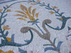 Tapete floral - arte em mosaico