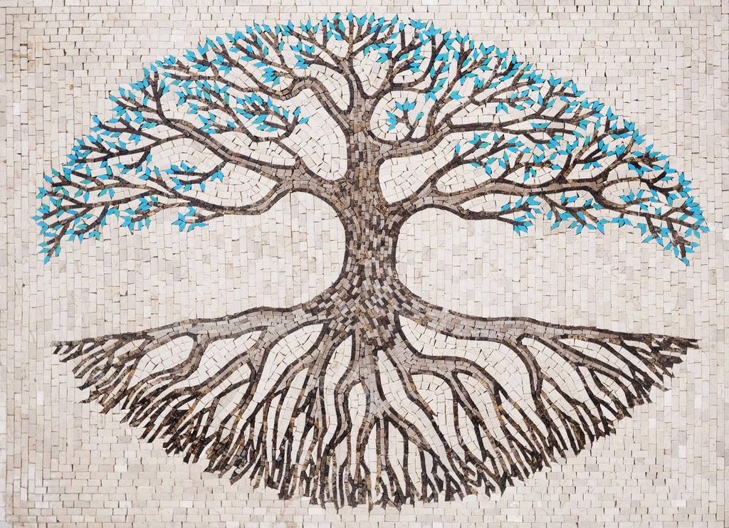 Вечное древо жизни: мозаичная плитка