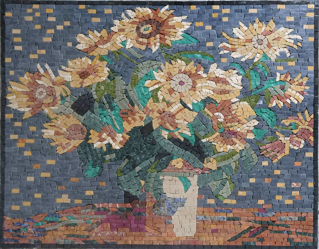 Mosaikkunst zum Verkauf - Claude Monet Sonnenblumen