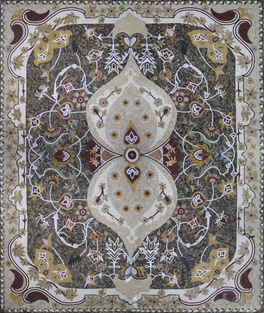 Mosaico de alfombra iraní