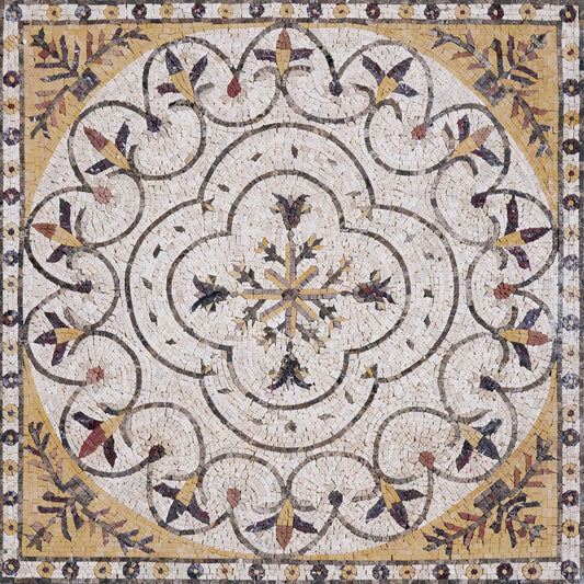 Botanical Mosaic Wall Art & Floor Inlay