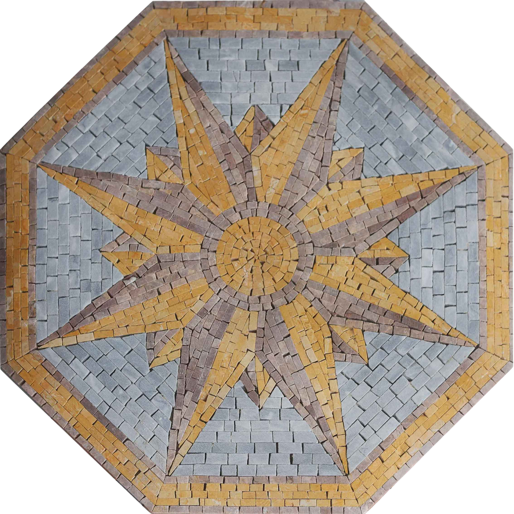 Arte em mosaico de octógono - Aurora II