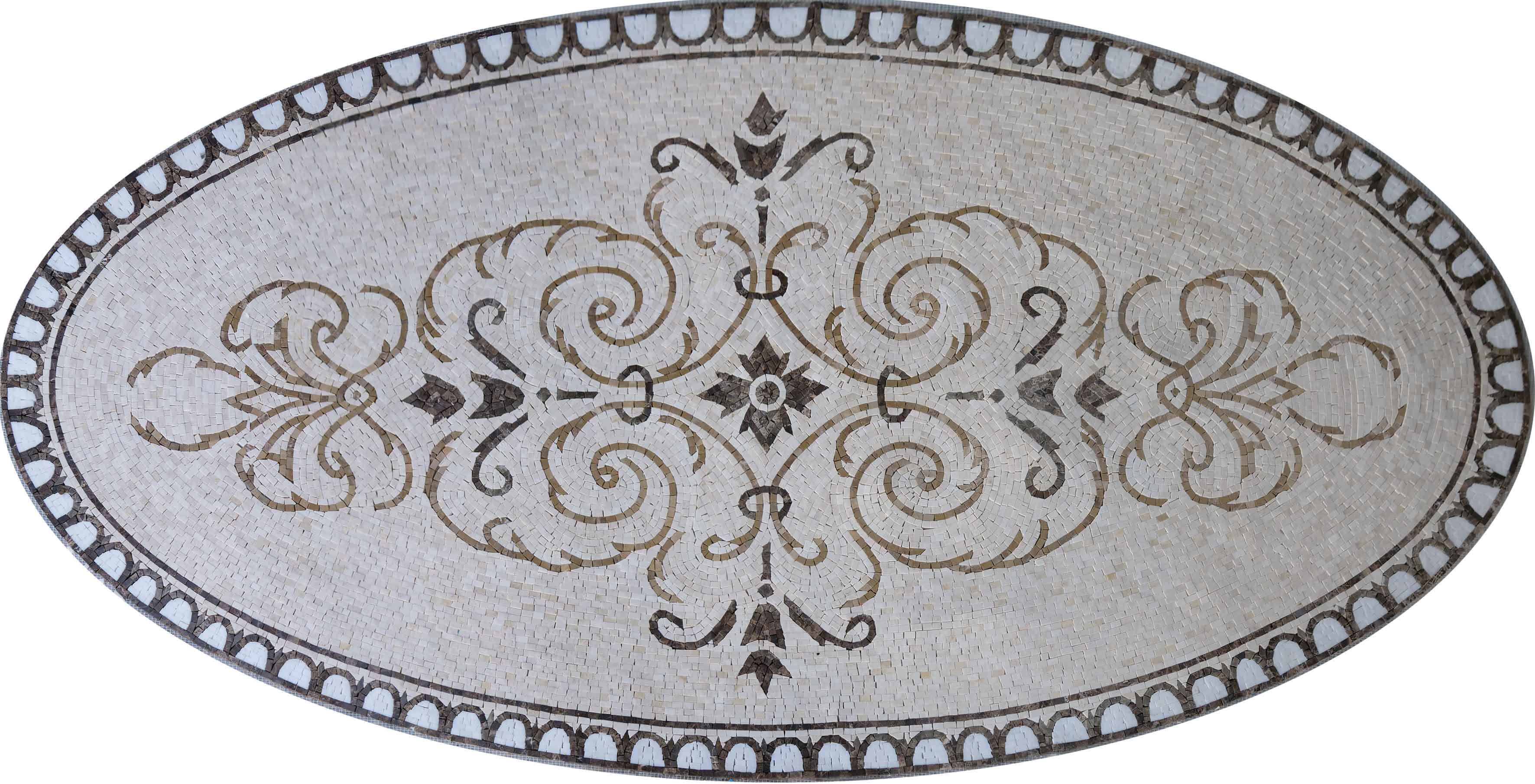Arabesque Mosaic Rug - Artistic Design by Mozaico