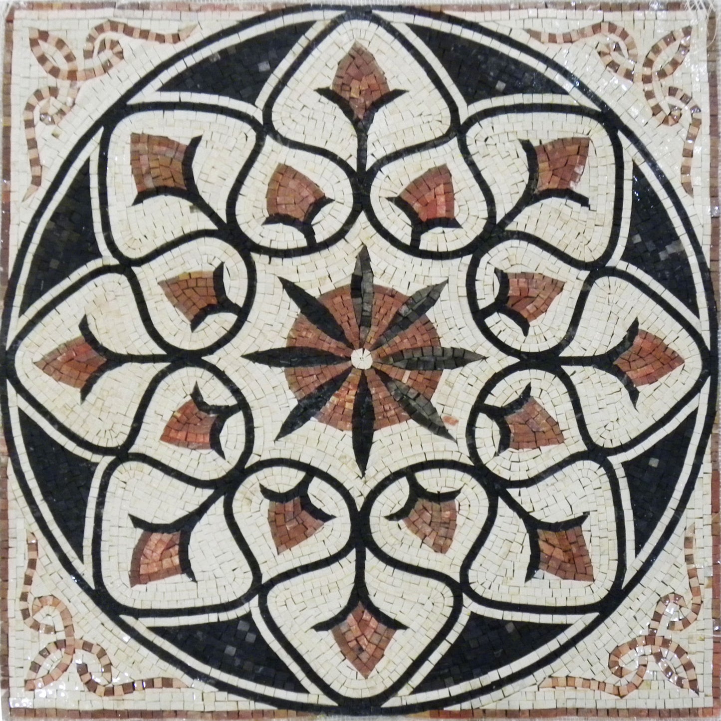 Geometric Star - Marble Mosaic Floral - Mesh Backing