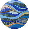 Diseño de mosaico ondulado - Arte medallón