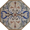 Arte em mosaico geométrico - design de octógono neutro
