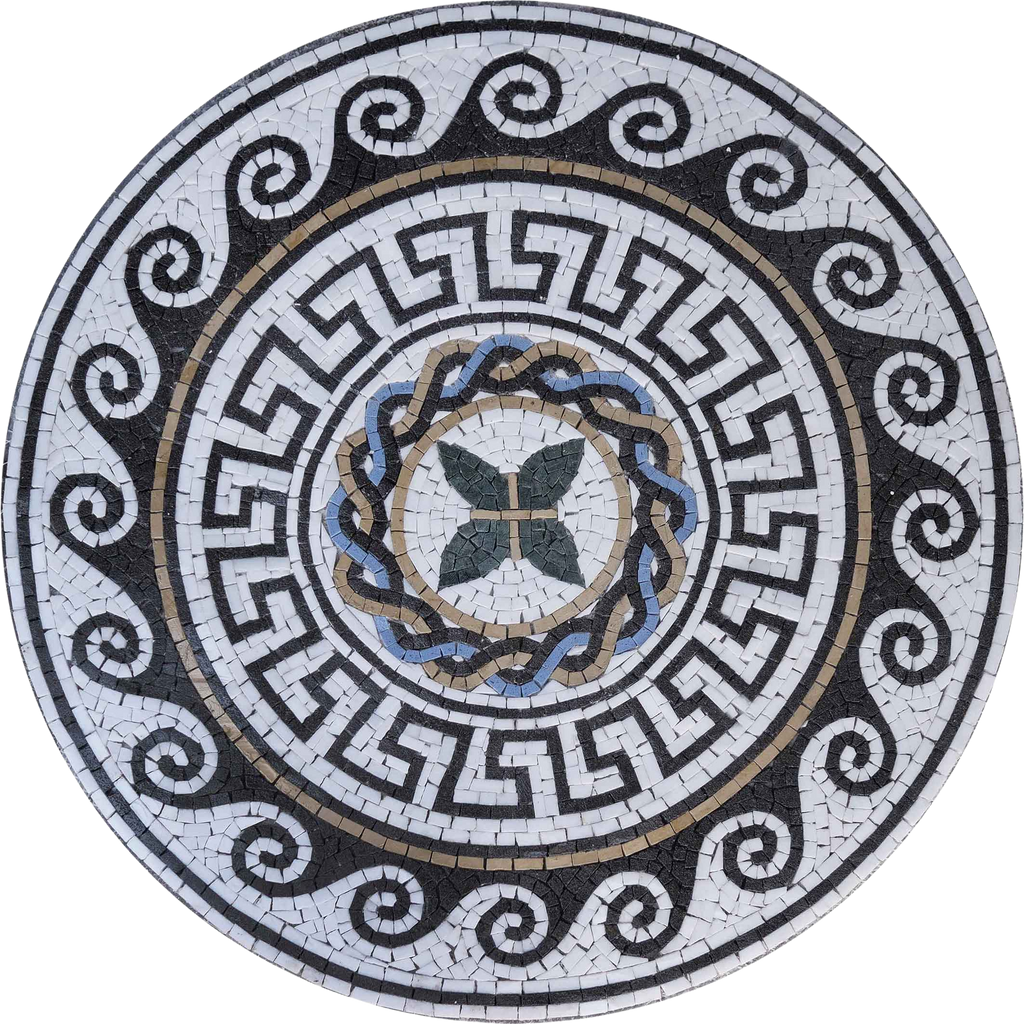 Arte Geométrica Medalhão - Mosaico Mármore