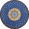 Medalhão Mosaico - Azul Celestial