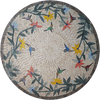 Arte em mosaico de pássaros - Mosaico de beija-flor