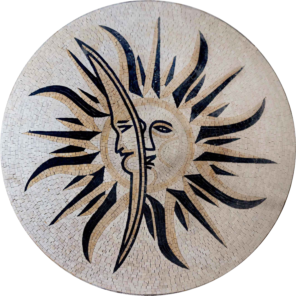 Sole e Luna - Medaglione Mosaico