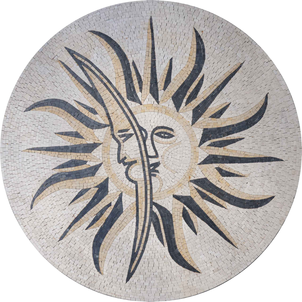 Celesse - Sonne & Mond-Mosaik-Medaillon
