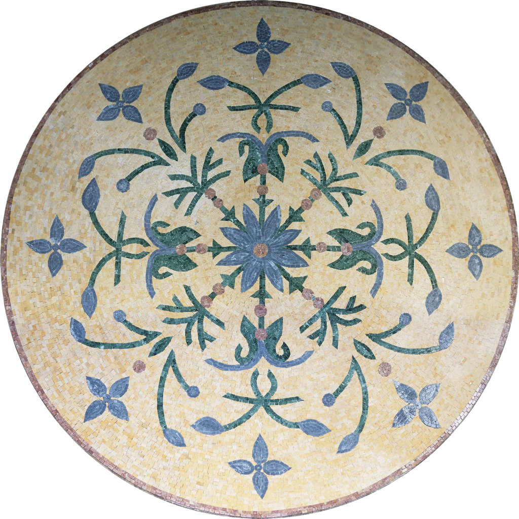 Round Floral Mosaic - Mandy