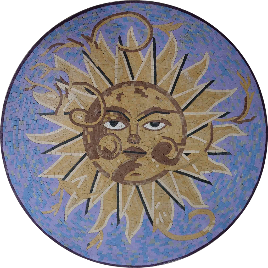 Obra de mosaico - Surya púrpura