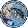 Mosaïque nautique - Le poisson affamé