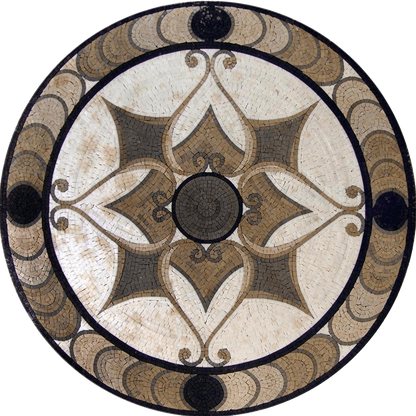 Shadows Arabesque Round Mosaic - Afya