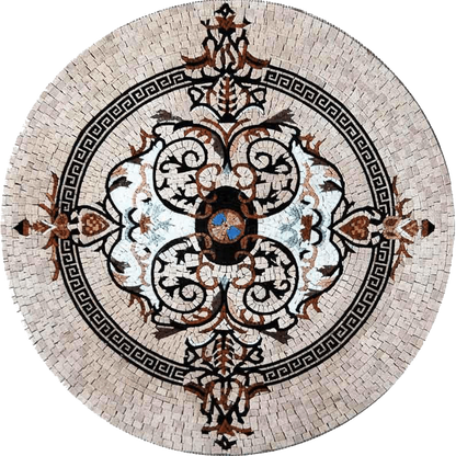 Beige Botanical Rondure - Vivica Mosaic