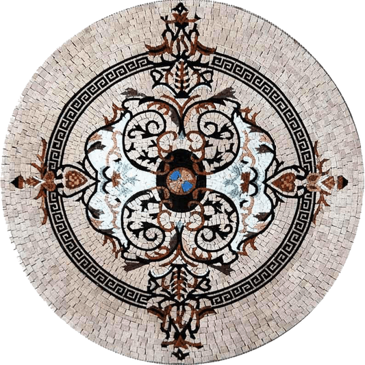 Beige Botanical Rondure - Vivica Mosaic