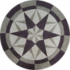 Medalhão Mosaico - Mármore Geométrico
