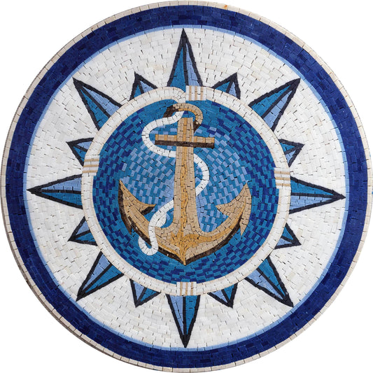 The Voyager's Anchor: Mosaic Medallion